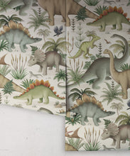 Load image into Gallery viewer, Prehistorica Wallpaper • Dinosaur Wallpaper • Fossil • Roll