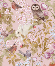 Load image into Gallery viewer, Woodlands Wallpaper • Children's Wallpaper • Darling Pink • Swatch