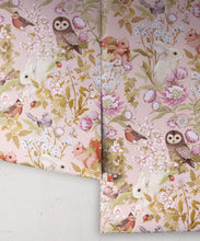 Load image into Gallery viewer, Woodlands Wallpaper • Children's Wallpaper • Darling Pink• Roll