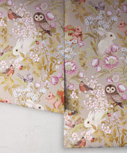 Load image into Gallery viewer, Woodlands Wallpaper • Children's Wallpaper • Taupe Grey • Roll