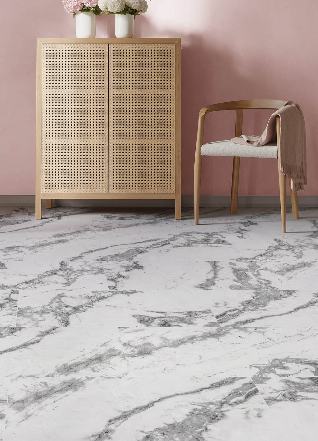 Piazza Marble Peel & Stick Floor Tiles