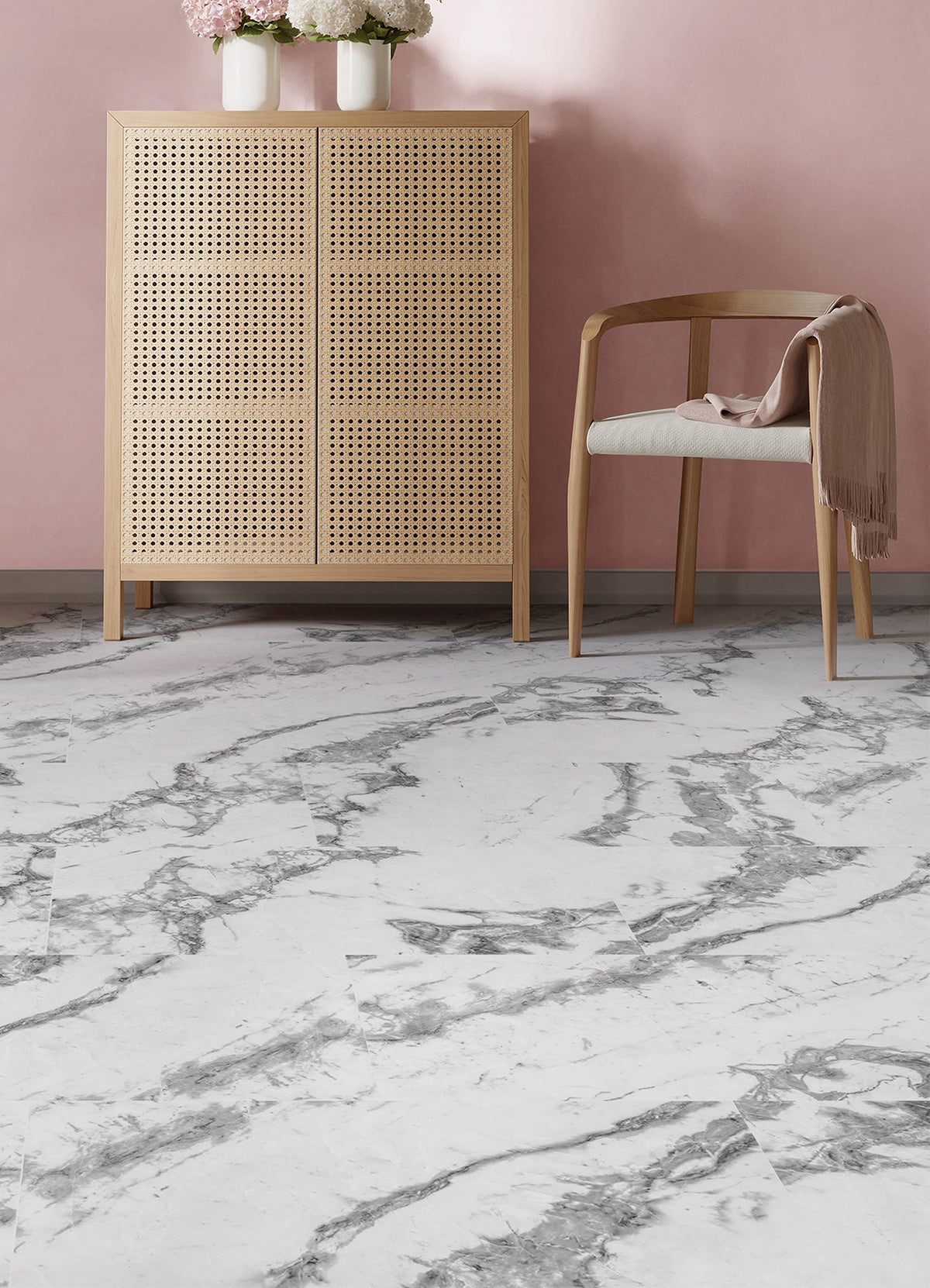 Piazza Marble Peel & Stick Floor Tiles