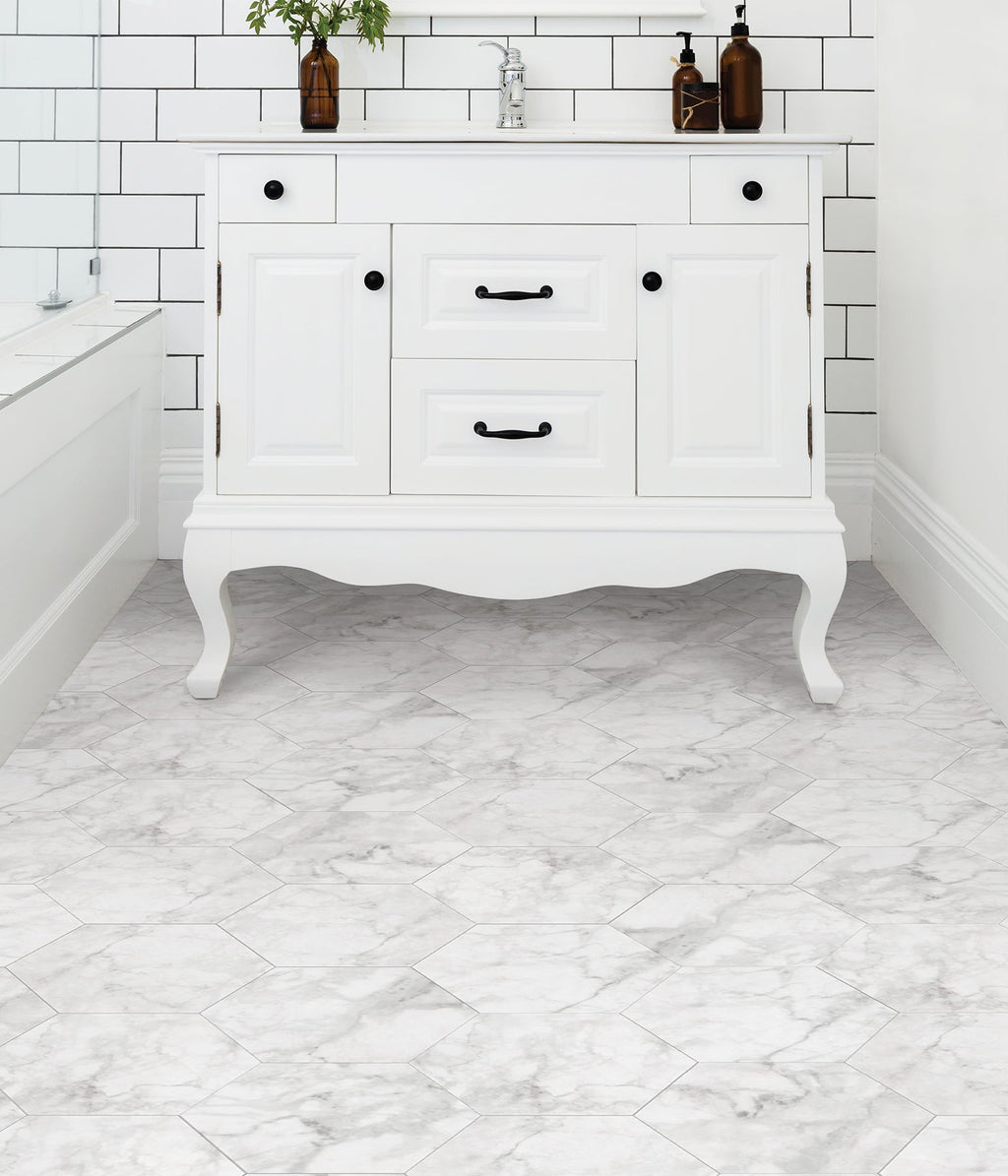 Milena Peel & Stick Hexagon Floor Tiles