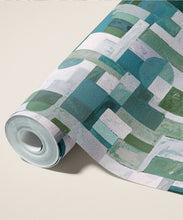 Load image into Gallery viewer, Facet Type II Vinyl Wallpaper - Colourway: Olive - Roll - Commercial Wallcoverings
