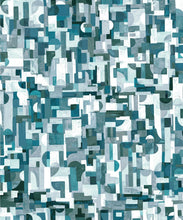 Load image into Gallery viewer, Facet Type II Vinyl Wallpaper - Colourway: Turquoise - Swatch - Commercial Wallcoverings