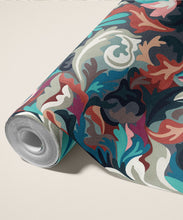 Load image into Gallery viewer, Filigree Type II Vinyl Wallpaper - Colourway: Indigo - Roll - Commercial Wallcoverings
