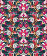 Load image into Gallery viewer, Filigree Type II Vinyl Wallpaper - Colourway: Magenta - Swatch - Commercial Wallcoverings