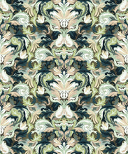 Load image into Gallery viewer, Filigree Type II Vinyl Wallpaper - Colourway: Olive - Swatch - Commercial Wallcoverings