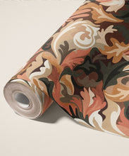 Load image into Gallery viewer, Filigree Type II Vinyl Wallpaper - Colourway: Rust - Roll - Commercial Wallcoverings