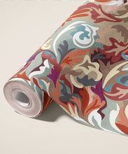 Load image into Gallery viewer, Filigree Type II Vinyl Wallpaper - Colourway: SeaSalt - Roll - Commercial Wallcoverings