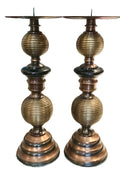 pair vintage style pillar holders