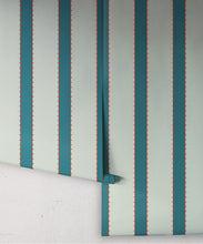 Load image into Gallery viewer, Pati Wallpaper | Colourway: Peacock | Anything But Basic Collection | Gray Benko x Milton&amp;King | Roll