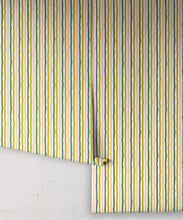 Load image into Gallery viewer, Can’t Keep It Straight Wallpaper | Colourway: Chartreuse, Green &amp; Pink | Anything But Basic Collection | Gray Benko x Milton&amp;King | Roll