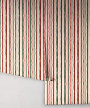 Load image into Gallery viewer, Can’t Keep It Straight Wallpaper | Colourway: Red &amp; Green | Anything But Basic Collection | Gray Benko x Milton&amp;King | Roll