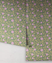 Load image into Gallery viewer, Mary Lennox Wallpaper | Colourway: Lavender &amp; Green | Anything But Basic Collection | Gray Benko x Milton&amp;King | Roll