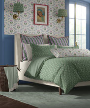 Load image into Gallery viewer, Flora Wallpaper | Colourway: Lavender &amp; Green | Anything But Basic Collection | Gray Benko x Milton&amp;King | Insitu