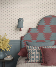 Load image into Gallery viewer, Nana’s Kitchen Wallpaper | Colourway: Ivory, Burgundy &amp; Blue | Anything But Basic Collection | Gray Benko x Milton&amp;King | Insitu