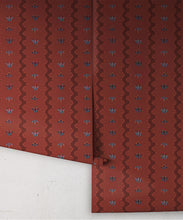 Load image into Gallery viewer, Wigglesworth Wallpaper | Colourway: Burgundy &amp; Blue | Anything But Basic Collection | Gray Benko x Milton&amp;King | Roll