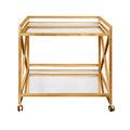 gold leaf bar cart