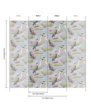 Load image into Gallery viewer, Heron, Jacana &amp; Giant Lilypad Grasscloth Wallpaper - Image 6