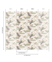 Load image into Gallery viewer, Heron, Jacana &amp; Giant Lilypad Grasscloth Wallpaper - Image 4