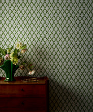 Load image into Gallery viewer, Lexington Grasscloth Wallpaper - Colorway: Moss - Pattern Play Collection - Insitu