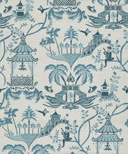 Load image into Gallery viewer, Mulberry Grasscloth Wallpaper - Colourway: Prussian Blue - Pattern Play Collection
