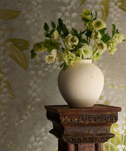 Load image into Gallery viewer, Orchid Grasscloth Wallpaper - Colorway: Beige - Insitu