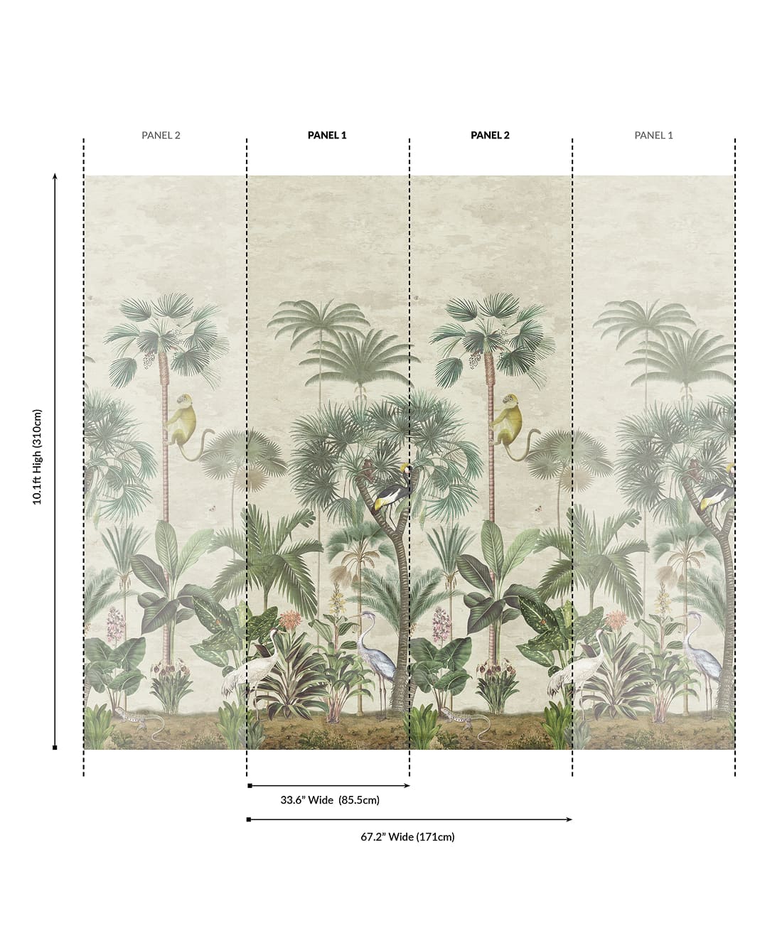 Indian Summer Grasscloth Mural - Image 4