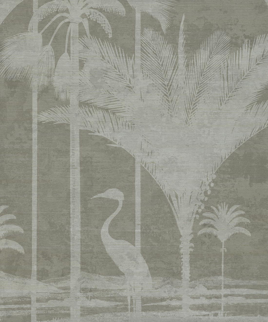 Shadow Palms Grasscloth Mural - Image 3