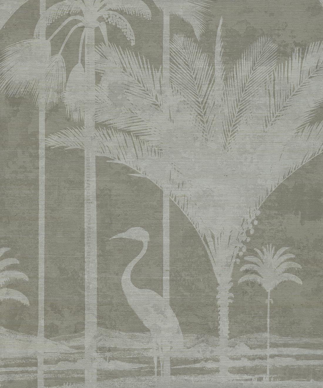 Shadow Palms Grasscloth Mural - Image 3