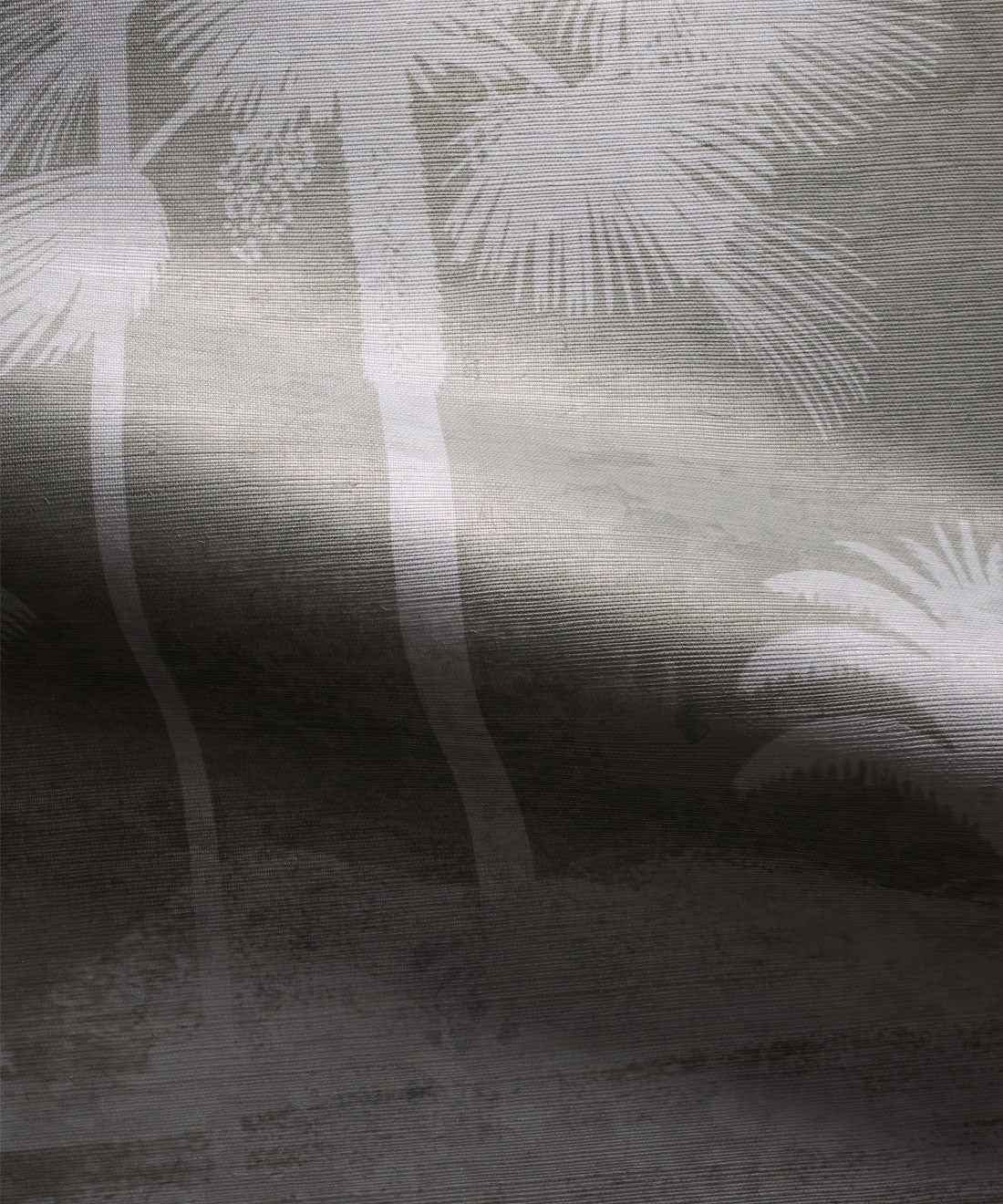Shadow Palms Grasscloth Wallpaper - Colorway: Beige - Rich Traditions Collection - Swatch
