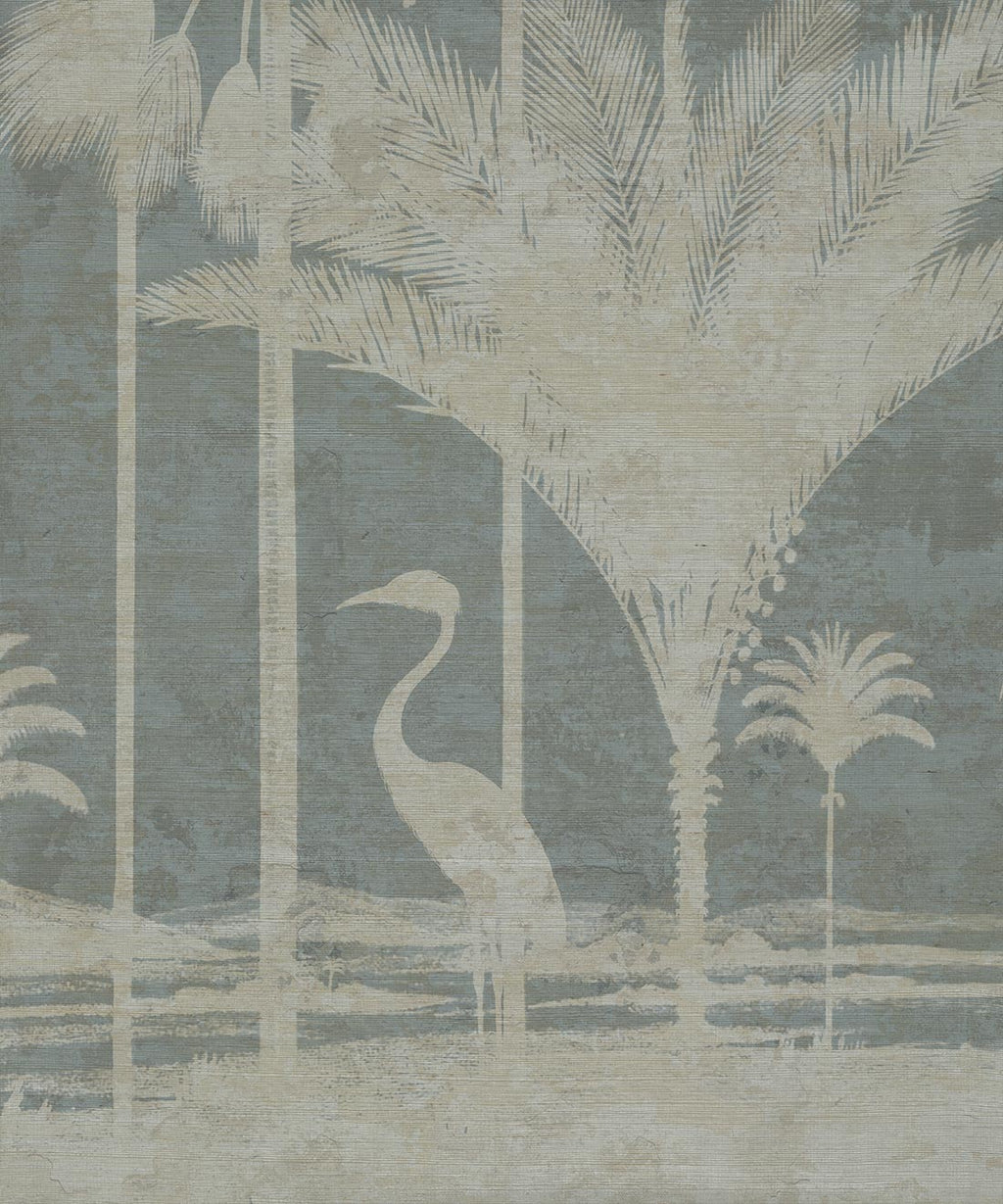 Shadow Palms Grasscloth Mural - Image 5