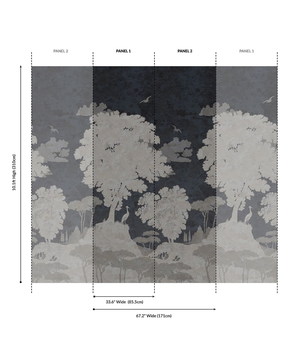 Tuscan Landscape Grasscloth Mural - Image 6