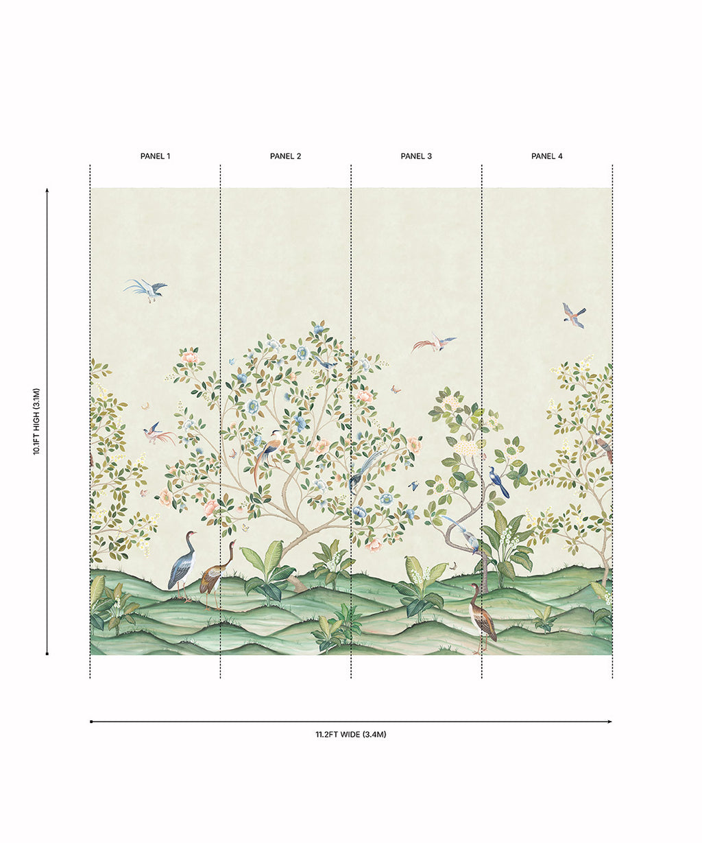 Spring Landscape Grasscloth Mural - Image 4