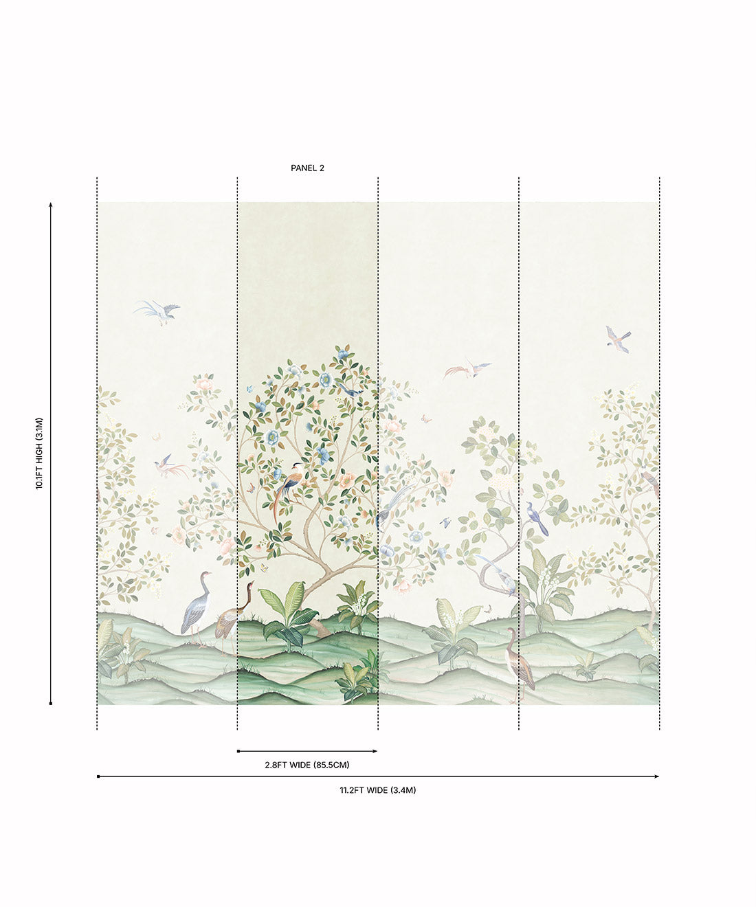 Spring Landscape Grasscloth Mural - Image 6