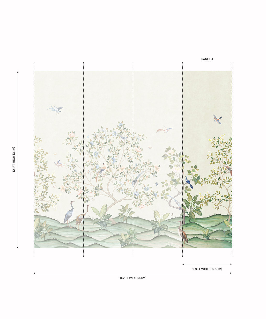 Spring Landscape Grasscloth Mural - Image 8
