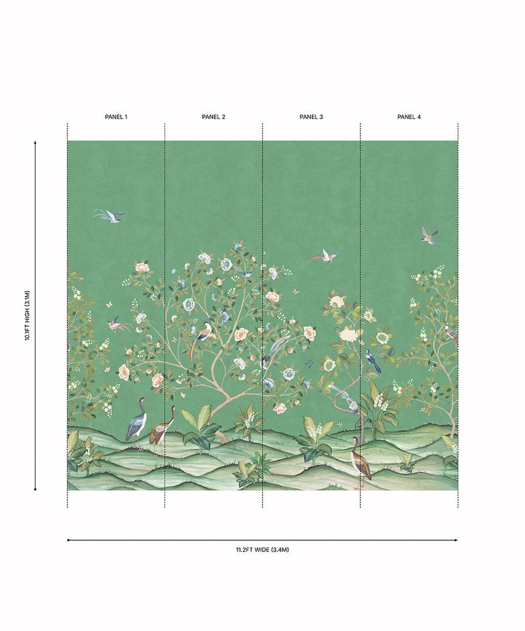 Spring Landscape Grasscloth Mural - Image 10