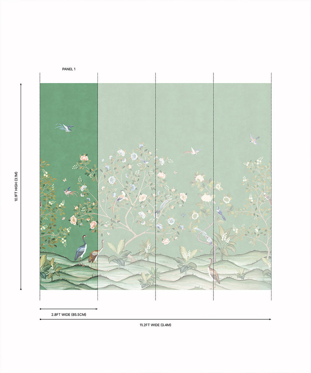 Spring Landscape Grasscloth Mural - Image 11