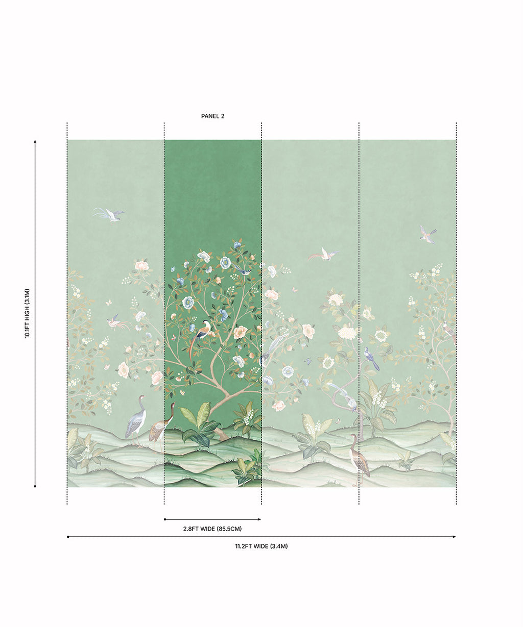 Spring Landscape Grasscloth Mural - Image 12