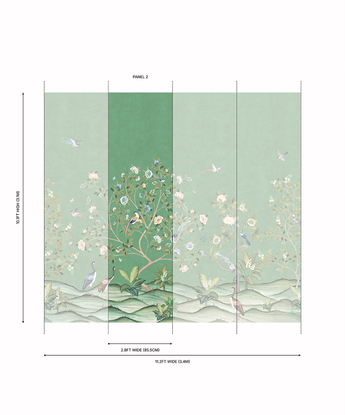 Spring Landscape Grasscloth Mural - Image 12