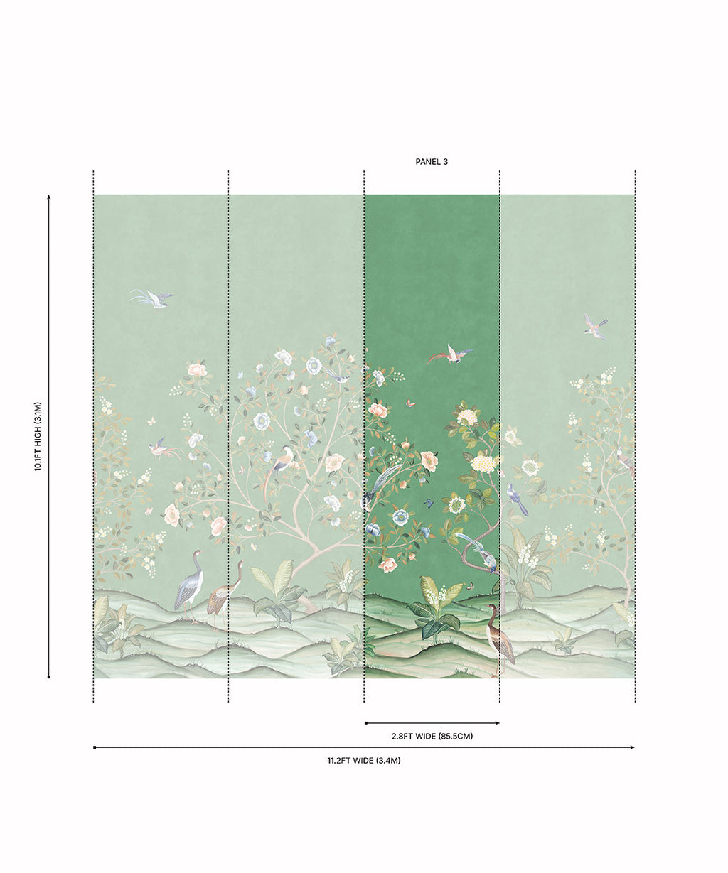 Spring Landscape Grasscloth Mural - Image 13