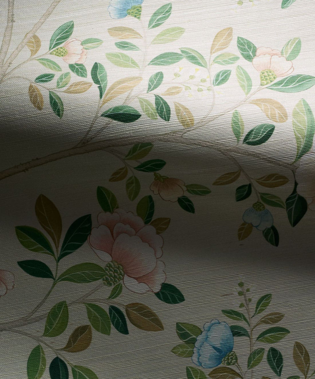 Camilla Tree Grasscloth Mural - Colorway: Beige - Swatch