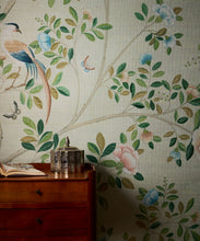Load image into Gallery viewer, Camilla Tree Grasscloth Mural - Colorway: Beige - Insitu