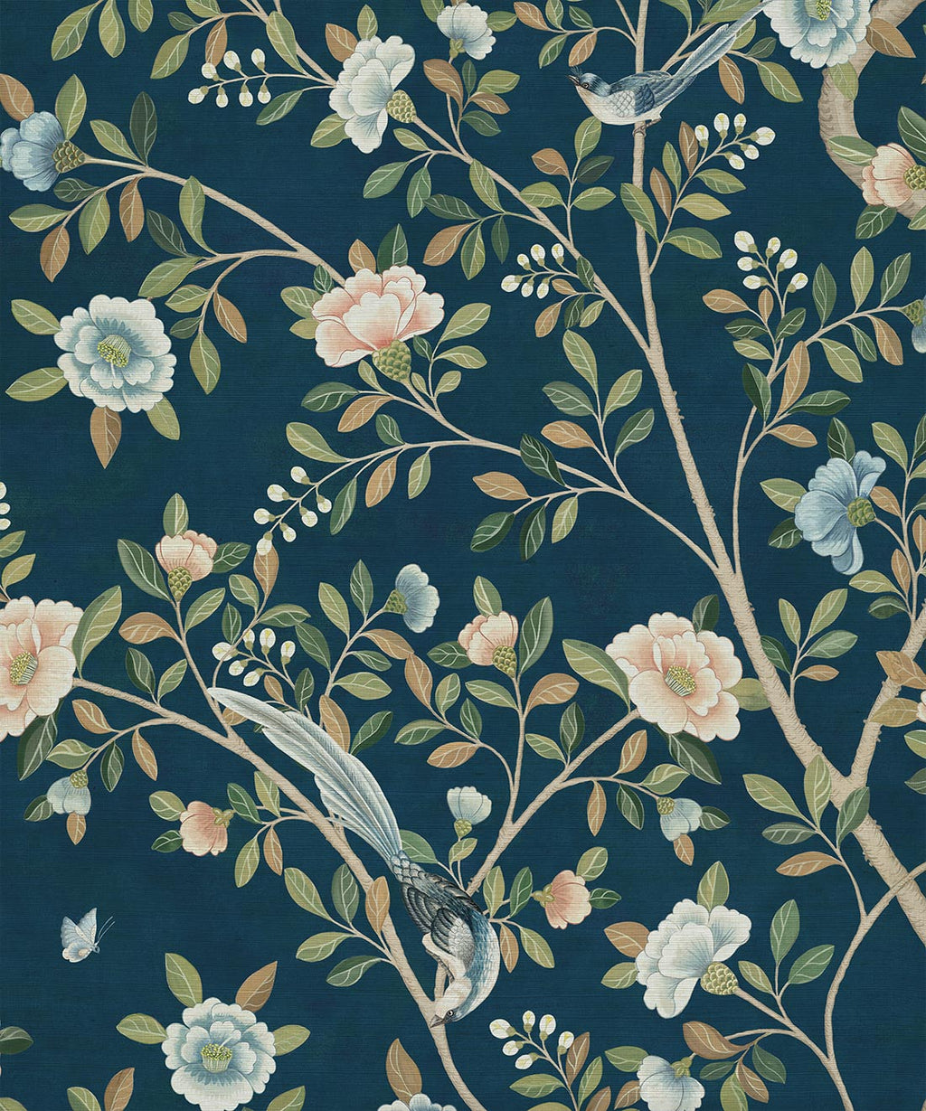 Camellia Tree Grasscloth Mural - Image 7