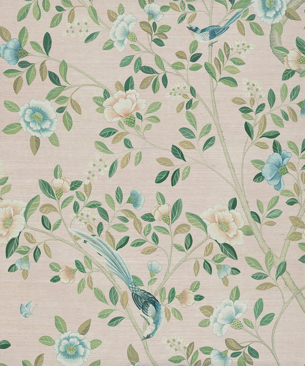 Camellia Tree Grasscloth Mural - Image 9