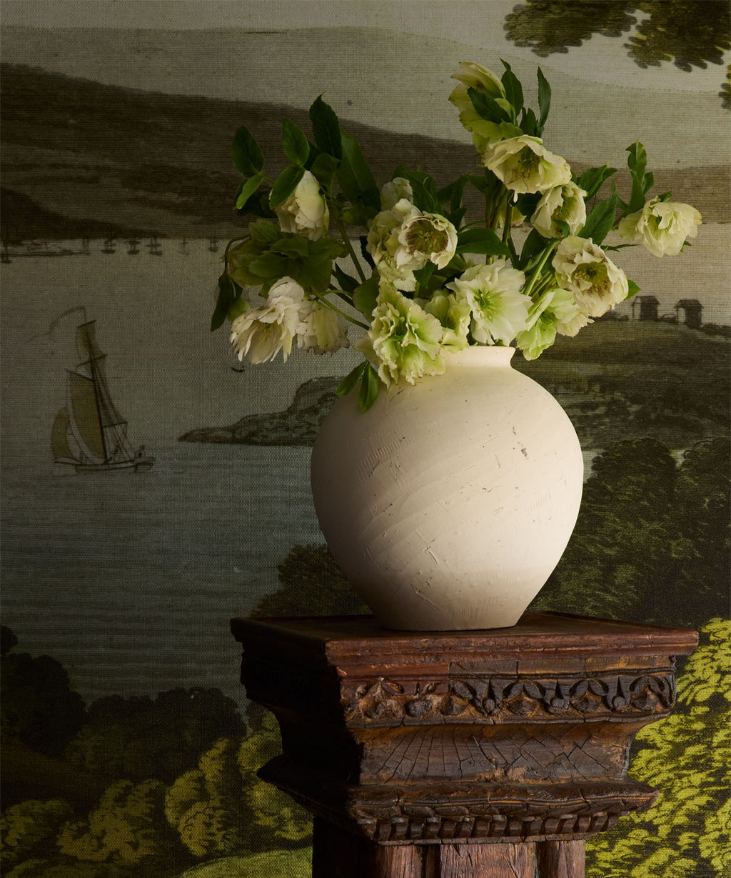 English Landscapes Grasscloth Wallpaper - Colorway: Original - Rich Traditions Collection - Insitu