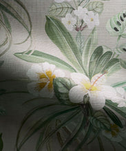 Load image into Gallery viewer, Hibiscus At Double Bay Grasscloth Wallpaper - Colorway: Beige - Swatch
