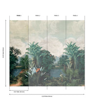 Load image into Gallery viewer, Palm Landscape Grasscloth Mural - Image 5