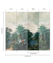 Load image into Gallery viewer, Palm Landscape Grasscloth Mural - Image 7